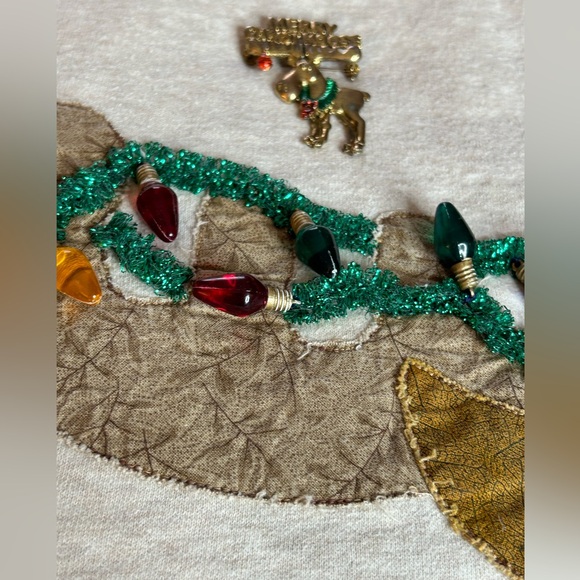 Vintage Merry Christmoose Christmas Sweatshirt, Moose Crewneck. Size 22-24W - Picture 3 of 14